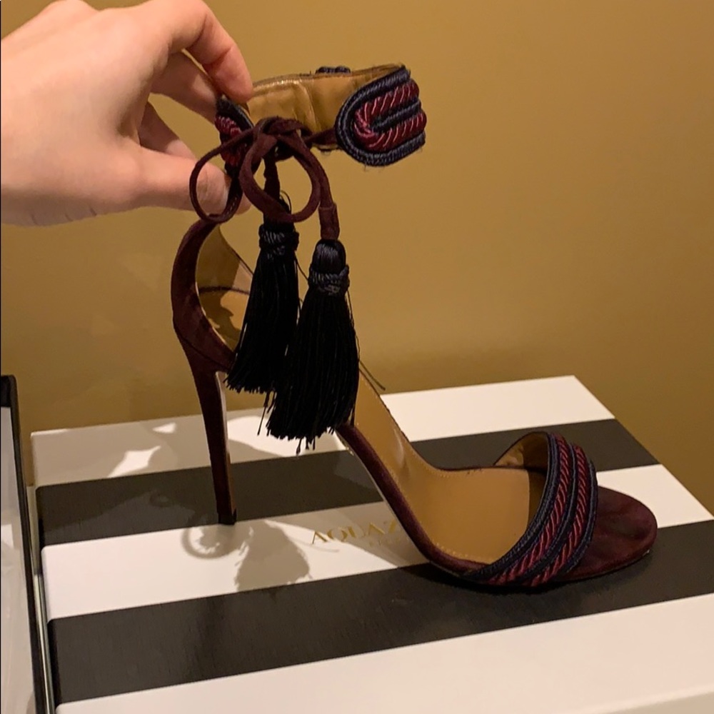 Aquazzura Shanty Ankle Tie Rope Sandal